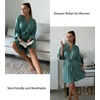 Ekouaer Women Robes Knee Length Kimono Bathrobe Lightweight Soft Sleepwear(1 Celadon Green)
