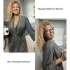 Ekouaer Women Robes Knee Length Kimono Bathrobe Lightweight Soft Sleepwear(1 Medium Gray)