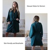Ekouaer Women Robes Knee Length Kimono Bathrobe Lightweight Soft Sleepwear(1 Navy Blue)