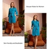 Ekouaer Women Robes Knee Length Kimono Bathrobe Lightweight Soft Sleepwear(1 Turquoise)