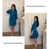 Ekouaer Women Robes Knee Length Kimono Bathrobe Lightweight Soft Sleepwear(1 Turquoise)