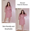 Ekouaer Women Robes Knee Length Kimono Bathrobe Lightweight Soft Sleepwear(1-misty Rose)