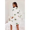 Ekouaer Women Robes Knee Length Kimono Bathrobe Lightweight Soft Sleepwear(Bubble Eye)