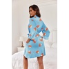 Ekouaer Women Robes Knee Length Kimono Bathrobe Lightweight Soft Sleepwear(Goblet)