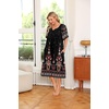 Ekouaer Women’s House Dress with Pockets(Black Ethnic Floral)