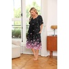Ekouaer Women’s House Dress with Pockets(Black+pink)