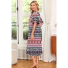 Ekouaer Women’s House Dress with Pockets(Black+red)