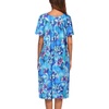 Ekouaer Women’s House Dress with Pockets(Blue+purple+white)