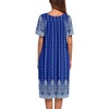 Ekouaer Women’s House Dress with Pockets(Blue+white)