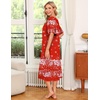 Ekouaer Women’s House Dress with Pockets(Red+white)
