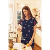 Ekouaer Womens Nightgown Long Nightgowns Full Length Moo Moos with Pockets(Black Butterfly)