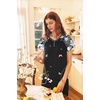 Ekouaer Womens Nightgown Long Nightgowns Full Length Moo Moos with Pockets(Black Butterfly Floral)