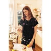 Ekouaer Womens Nightgown Long Nightgowns Full Length Moo Moos with Pockets(Black Sakura)