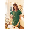 Ekouaer Womens Nightgown Long Nightgowns Full Length Moo Moos with Pockets(Green Ethnic Style)