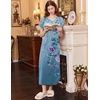 Ekouaer Womens Nightgown Long Nightgowns Full Length Moo Moos with Pockets(Light Blue Flower)