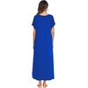 Ekouaer Womens Nightgown Long Nightgowns Full Length Moo Moos with Pockets(Snorkel Blue)