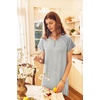 Ekouaer Womens Nightgown Long Nightgowns Full Length Moo Moos with Pockets(White Grey Stripe)