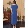 Ekouaer Womens Nursing Dress Breastfeeding Summer V Neck Maternity Dresses(Dark Blue)