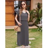 Ekouaer Womens Nursing Dress Breastfeeding Summer V Neck Maternity Dresses(Dark Grey)