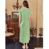 Ekouaer Womens Nursing Dress Breastfeeding Summer V Neck Maternity Dresses(Green Floral)