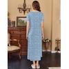 Ekouaer Womens Nursing Dress Breastfeeding Summer V Neck Maternity Dresses(Light Blue Floral)