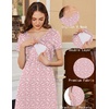 Ekouaer Womens Nursing Dress Breastfeeding Summer V Neck Maternity Dresses(Pink Floral)