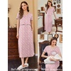 Ekouaer Womens Nursing Dress Breastfeeding Summer V Neck Maternity Dresses(Pink Floral)