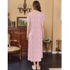 Ekouaer Womens Nursing Dress Breastfeeding Summer V Neck Maternity Dresses(Pink Floral)
