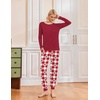 Ekouaer 2 Pack Womens Pajama Sets Long Sleeve Pjs Soft Comfy Lounge Set(Bow + Heart)