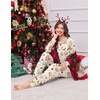 Ekouaer Christmas Pajamas Women Holiday Long Sleeve Sleepwear Lounge Pj Set(Christmas Apricot Kittens)