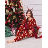 Ekouaer Christmas Pajamas Women Holiday Long Sleeve Sleepwear Lounge Pj Set(Christmas Red Santa)
