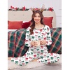 Ekouaer Christmas Pajamas Women Holiday Long Sleeve Sleepwear Lounge Pj Set(Christmas Red&green Bows)