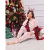 Ekouaer Christmas Pajamas Women Holiday Long Sleeve Sleepwear Lounge Pj Set(Christmas Tree on Pink)
