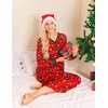 Ekouaer Nightgown for Women Long Sleeve Sleepshirt Full Length Nightshirt(Xmas Print-red)