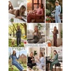 Ekouaer Pajamas for Women Set Long Sleeve Ribbed Knit Fall Lounge Set | Slim Fit Tops and Wide Leg Pants with Pockets, Soft Pjs, Casual Loungewear, 2 Piece Matching Set(Dark Gray)