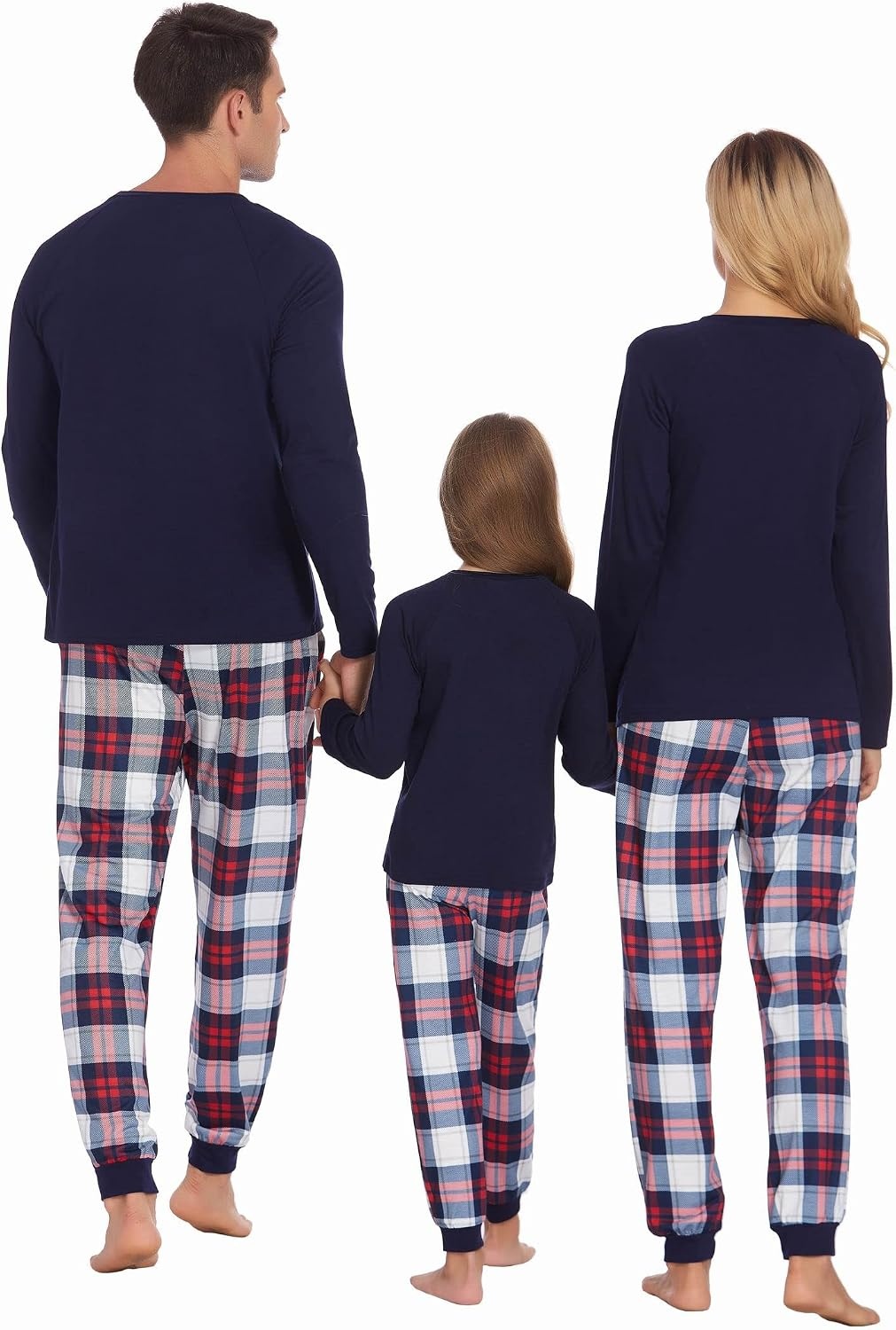 image:imageEkouaer Family Matching Pajamas Christmas Sleepwear Long Sleeve Pjs SetNavy