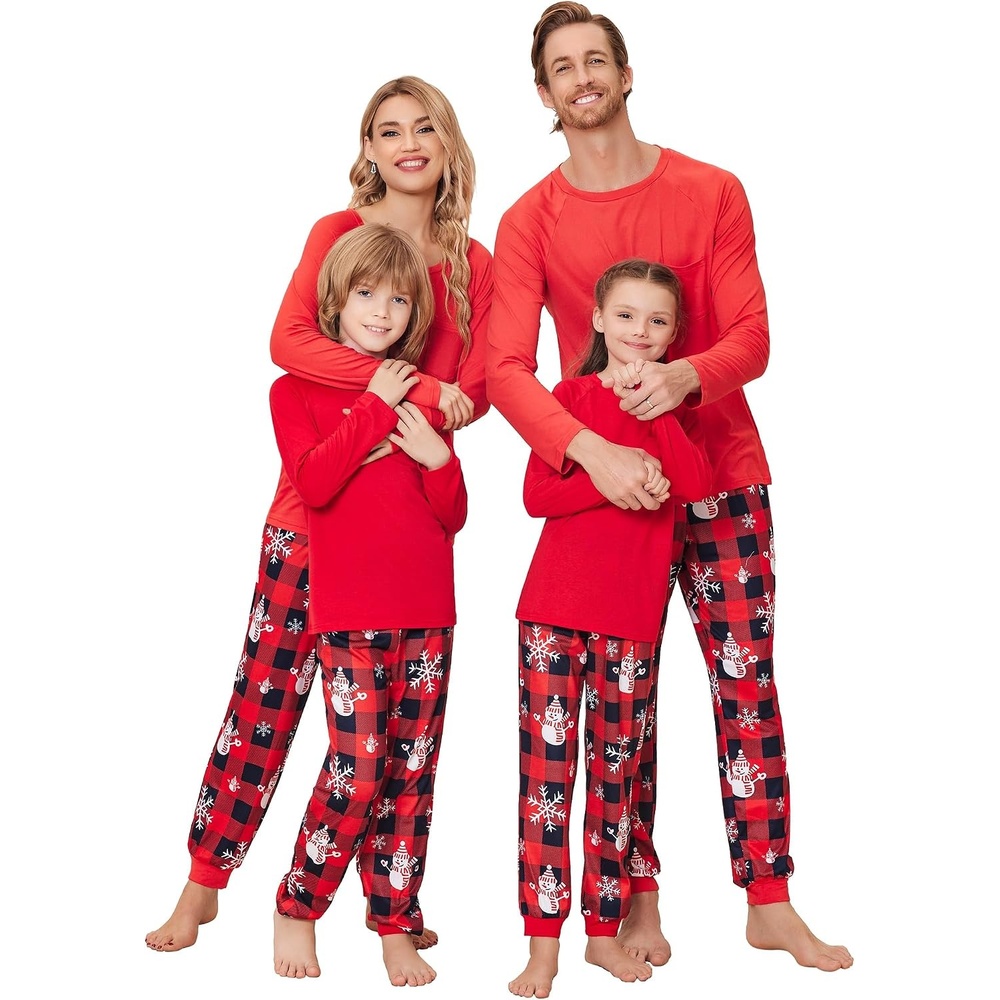 image:imageEkouaer Family Matching Pajamas Christmas Sleepwear Long Sleeve Pjs SetChristmas Snowman