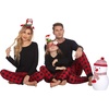 Ekouaer Family Matching Pajamas Christmas Sleepwear Long Sleeve Pjs Set(Black)