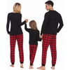 Ekouaer Family Matching Pajamas Christmas Sleepwear Long Sleeve Pjs Set(Black)