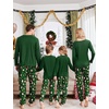Ekouaer Family Matching Pajamas Christmas Sleepwear Long Sleeve Pjs Set(Christmas Green Print)