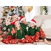 Ekouaer Family Matching Pajamas Christmas Sleepwear Long Sleeve Pjs Set(Christmas Red Print)