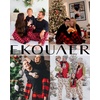 Ekouaer Family Matching Pajamas Christmas Sleepwear Long Sleeve Pjs Set(Navy and Polar Bear)