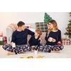 Ekouaer Family Matching Pajamas Christmas Sleepwear Long Sleeve Pjs Set(Navy and Polar Bear)