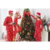 Ekouaer Family Matching Pajamas Christmas Sleepwear Long Sleeve Pjs Set(Santa Claus Gingerbread Man)