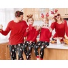 Ekouaer Family Matching Pajamas Christmas Sleepwear Long Sleeve Pjs Set(Snowman)