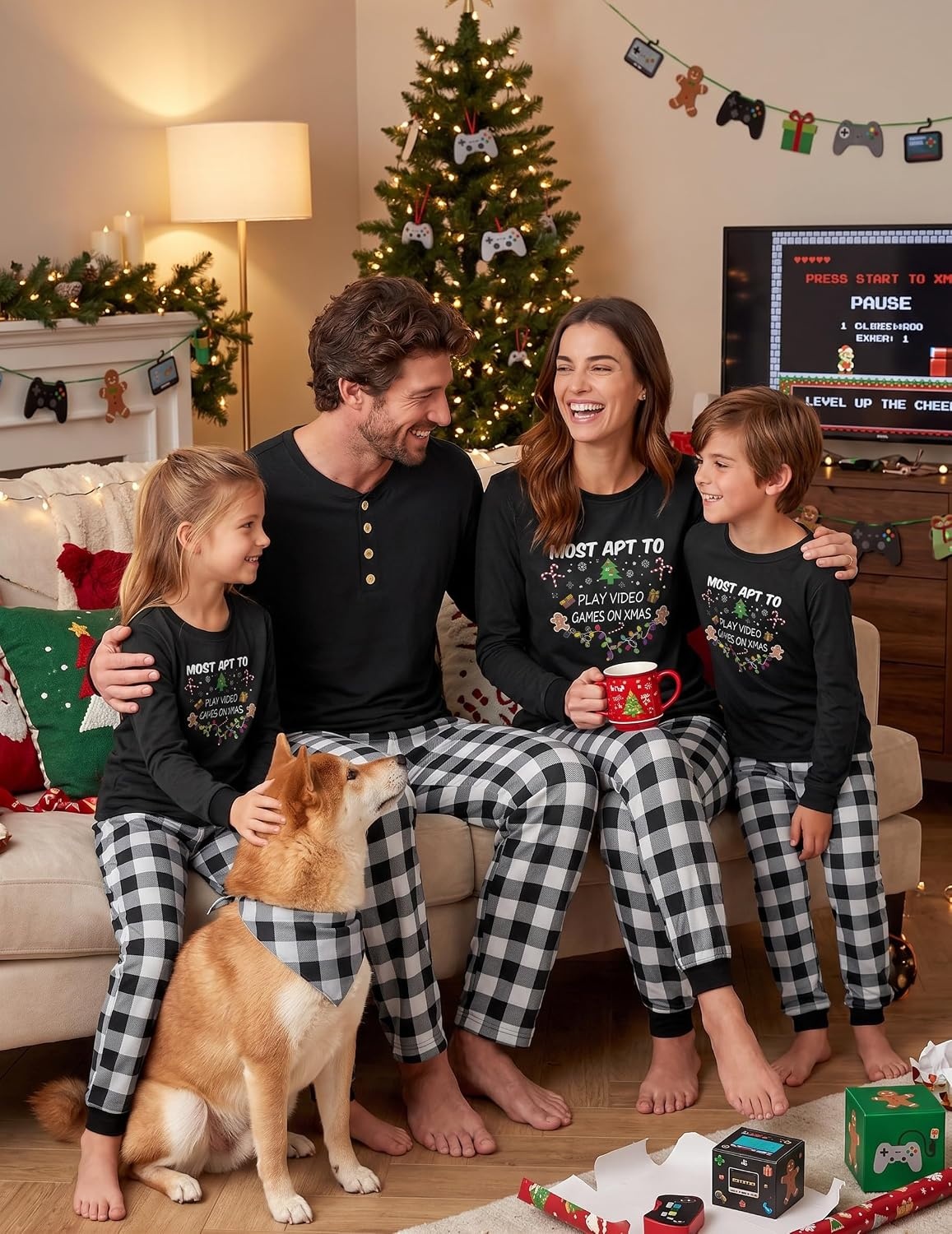 image:imageEkouaer Family Christmas Pajamas Matching Sets Pjs Holiday Lounge SetsApt