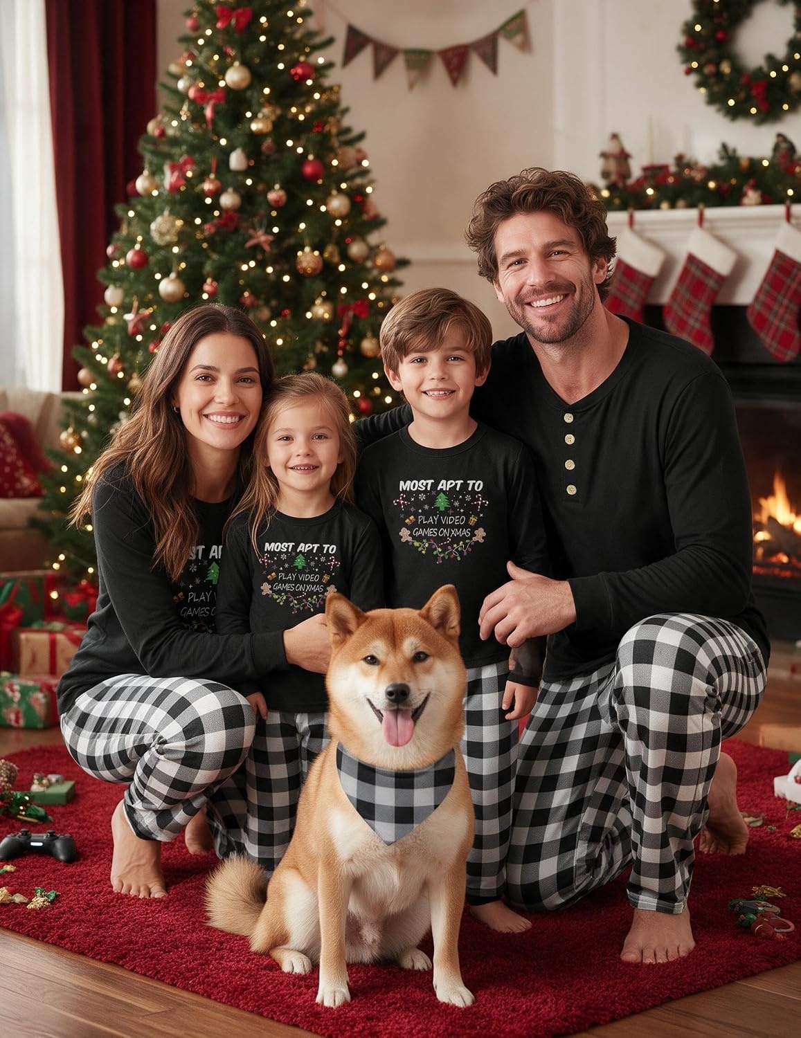 image:imageEkouaer Family Christmas Pajamas Matching Sets Pjs Holiday Lounge SetsApt