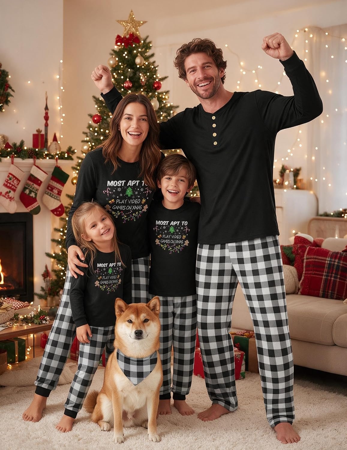 image:imageEkouaer Family Christmas Pajamas Matching Sets Pjs Holiday Lounge SetsApt