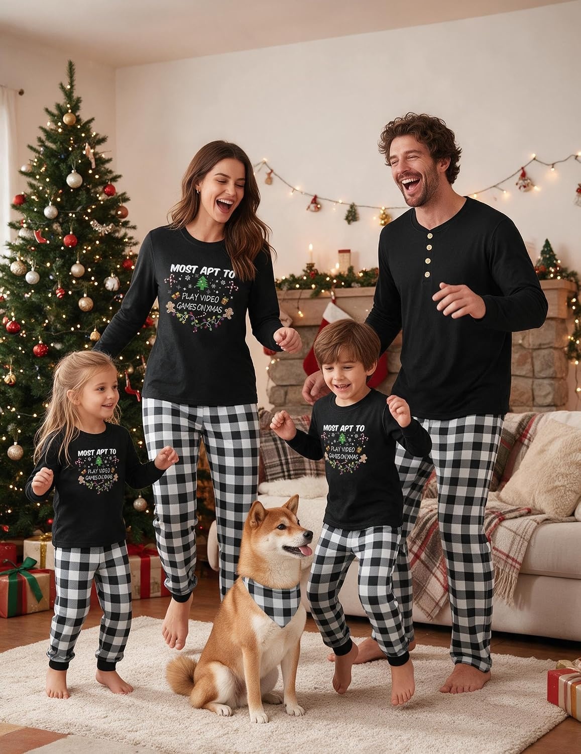 image:imageEkouaer Family Christmas Pajamas Matching Sets Pjs Holiday Lounge SetsApt