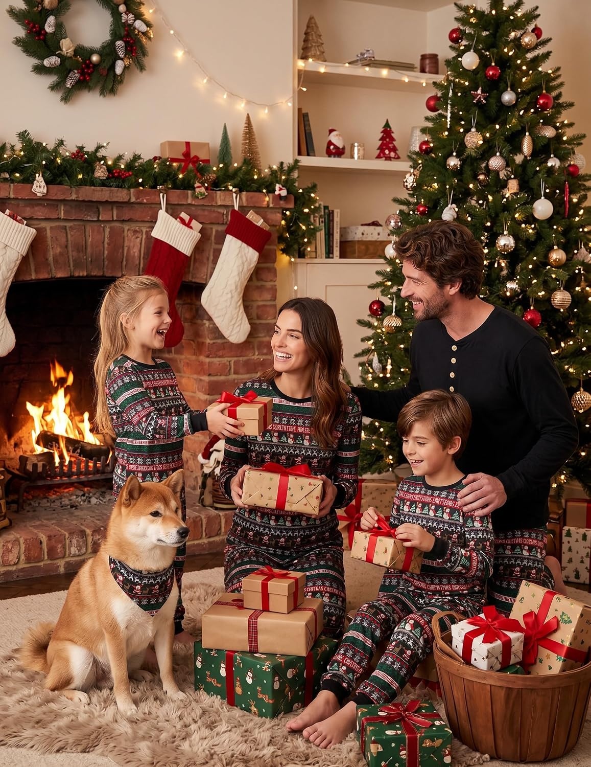 image:imageEkouaer Family Christmas Pajamas Matching Sets Pjs Holiday Lounge SetsSnowman
